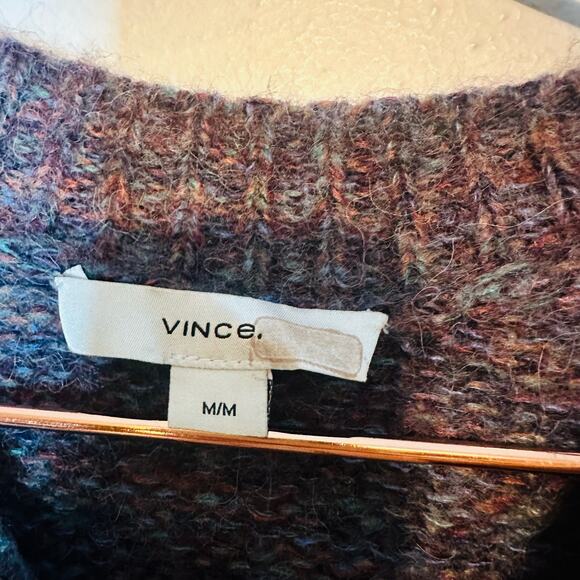 VINCE Women's Marl Alpaca-Blend Long Sleeve Crewneck Sweater Size Medium - Picture 4 of 6